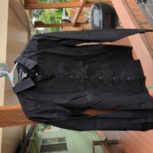 Eddie Bauer black button up, size large